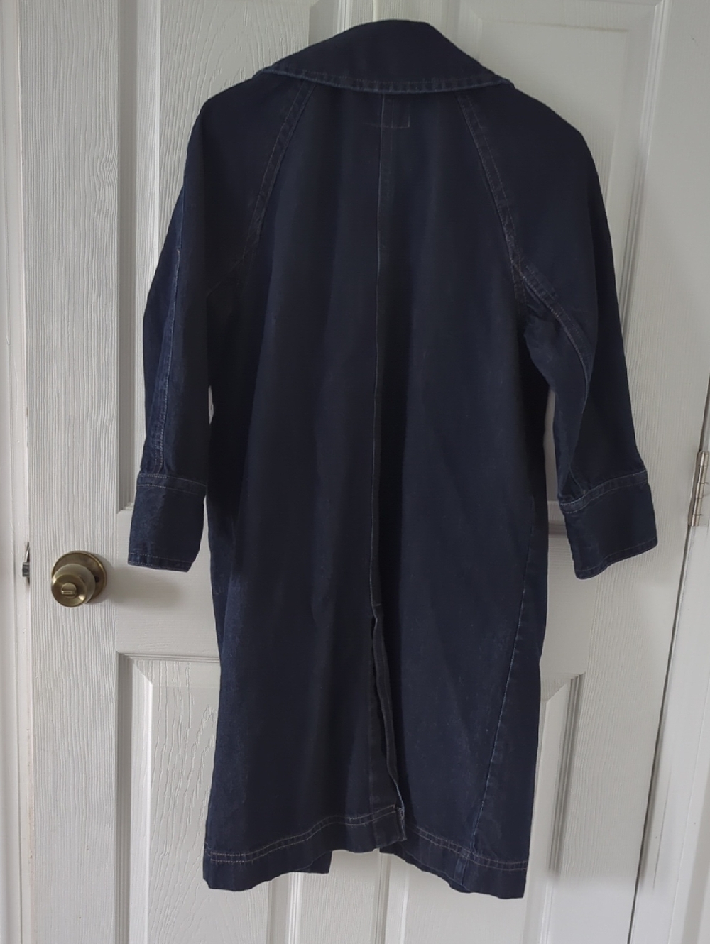 Old Navy Women's Dark Blue Denim Coat - Picture 6 of 10